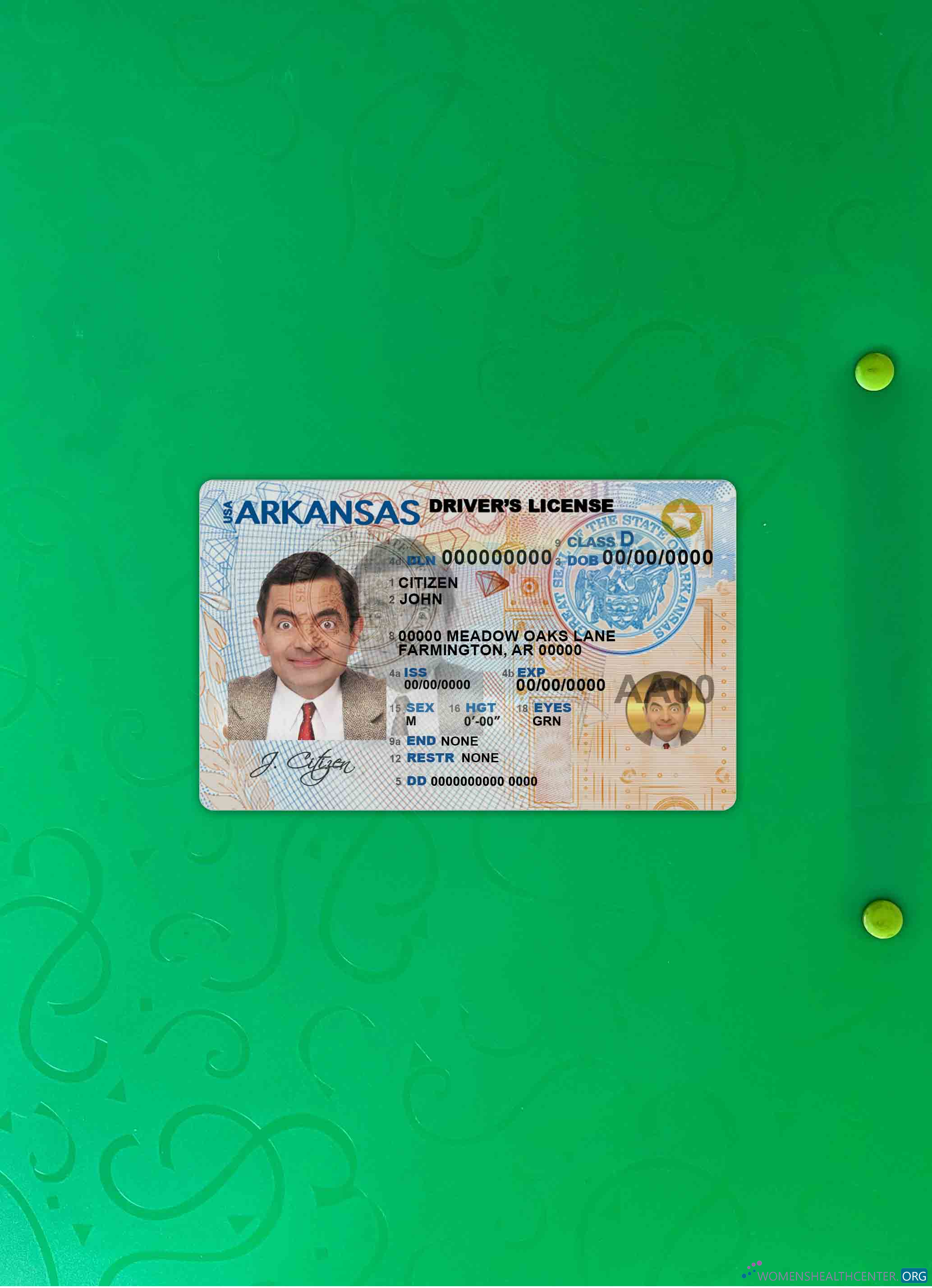 Download USA Arkansas DL photolook FRONT Photoshop template